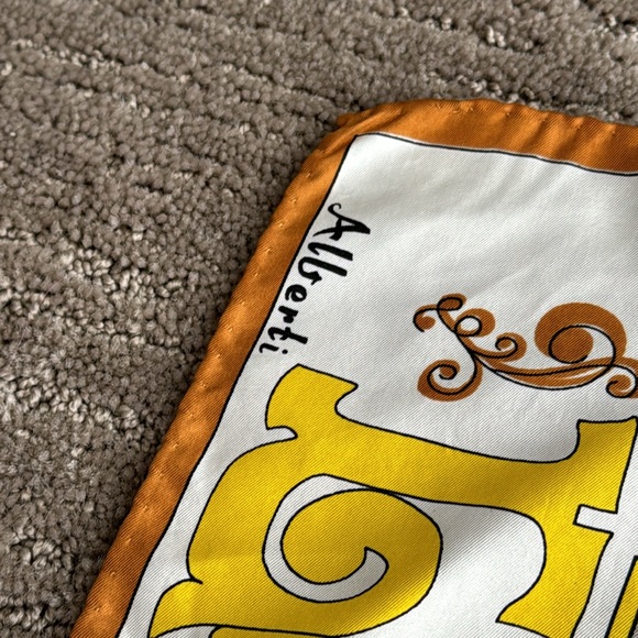 Vintage Alberti Liquor Strega Silk Scarf - Picture 9 of 11